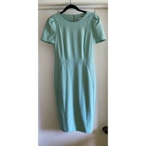 Calvin Klein Aqua Blue Pencil Dress